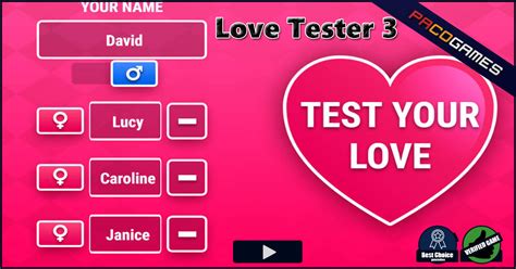 crush tester game|true love test game.